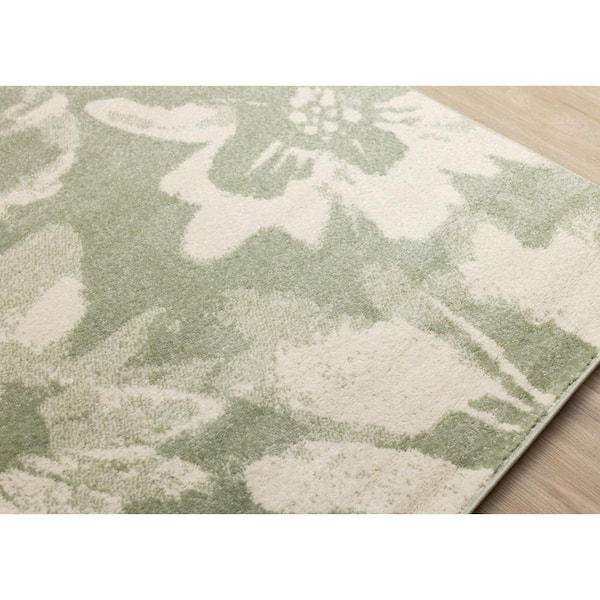 Caldera Collections 5' x 8' (5'3" x 7'7") Green Botanical Indoor Area Rug