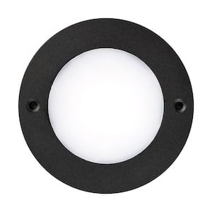 Disk Lighting 1-Light Black Dimmable 3000K 250 Lumens Integrated LED Puck Light