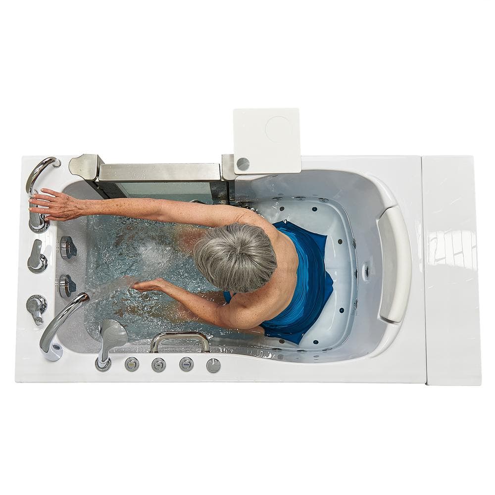 Royal 52" White Acrylic Walk-In Hydro Massage Bathtub