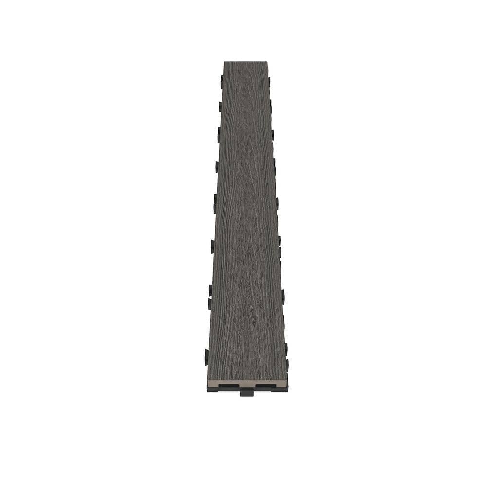 UltraShield Naturale 3 in. x 2 ft. Quick Composite Single Slat Deck Tile in Argentinian Silver Gray (4-Pieces per Box) price history on PriceWatchPro
