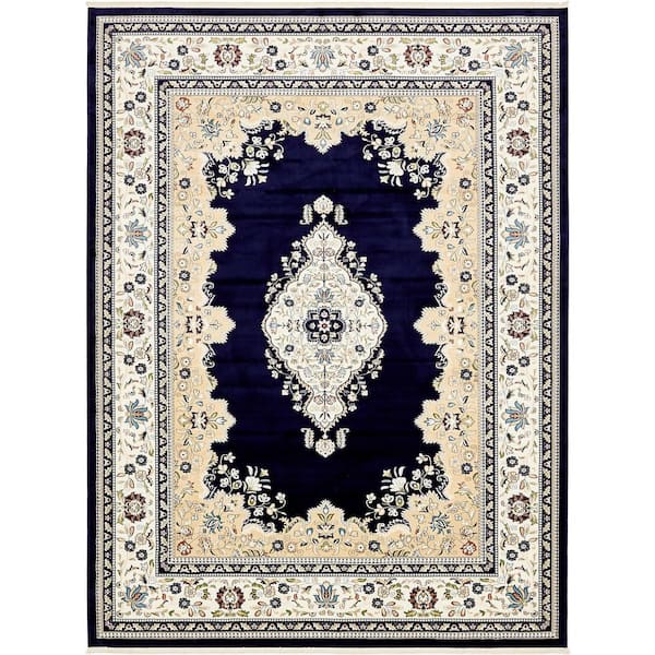 Unique Loom Narenj Windsor Navy Blue 10' 0 x 13' 0 Area Rug