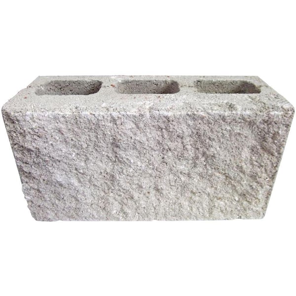 Unbranded 6 in. x 8 in. x 16 in. Natural Face Concrete Block