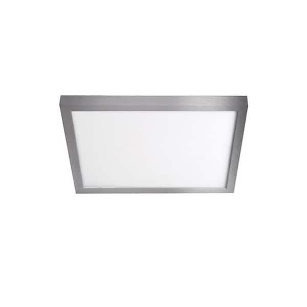 WAC LIMITED Square 11 in. 1-Light Brushed Nickel LED Flush Mount 3500K