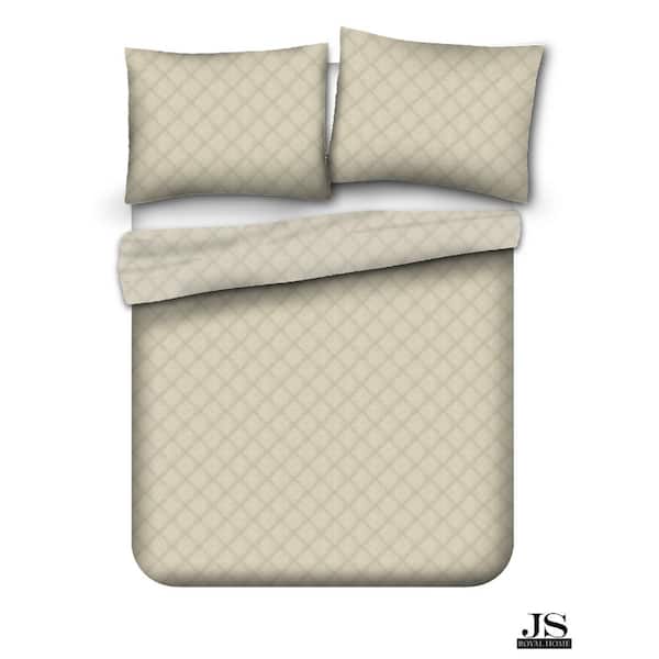 StyleWell Zoe 3-Piece Linen Microfiber King Quilt Set