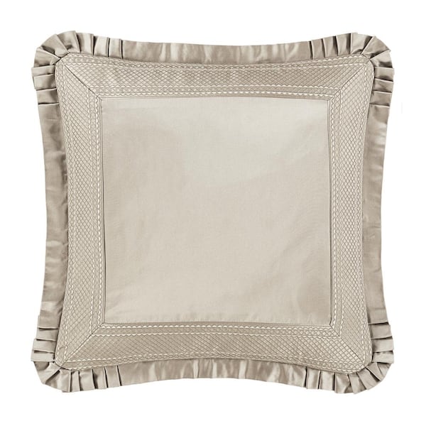 J QUEEN NEW YORK INC Branson Flax Border Polyester Euro Sham 26 in. L x 26 in. W