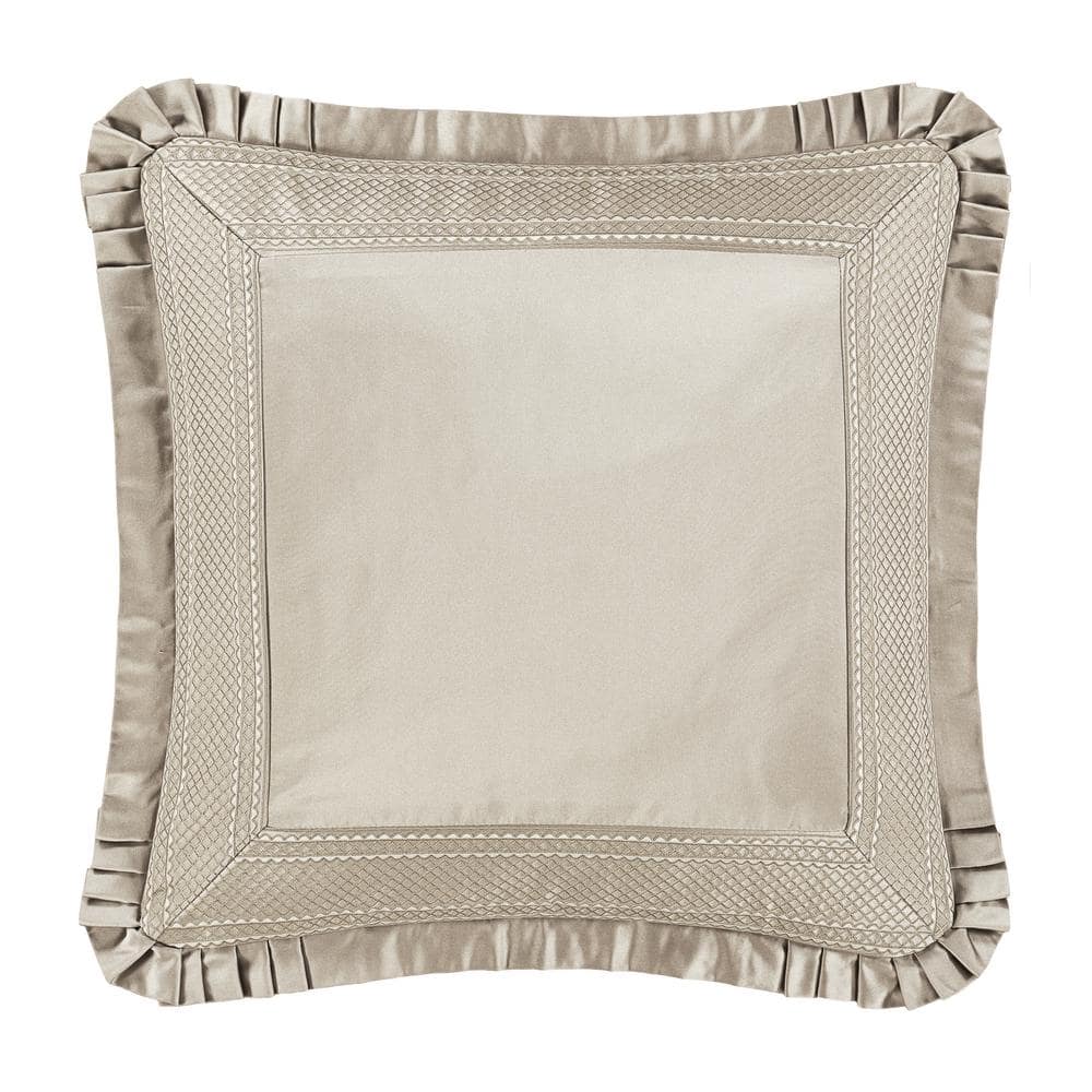 Branson Flax Border Polyester Euro Sham 26 in. L x 26 in. W