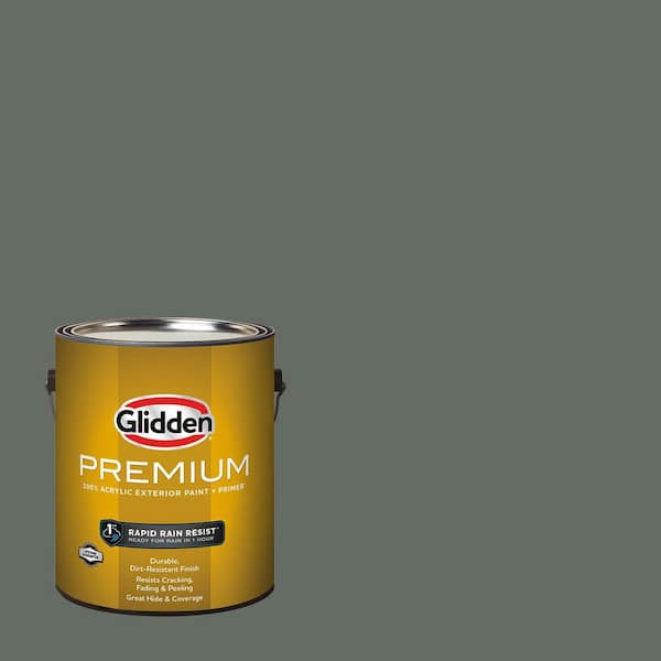 Glidden Premium 1 gal. PPG1033-6 Gunmetal Gray Satin Exterior