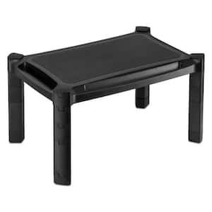 19 in. Printer and Monitor Stand Rectangular Black Computer Desk Stand