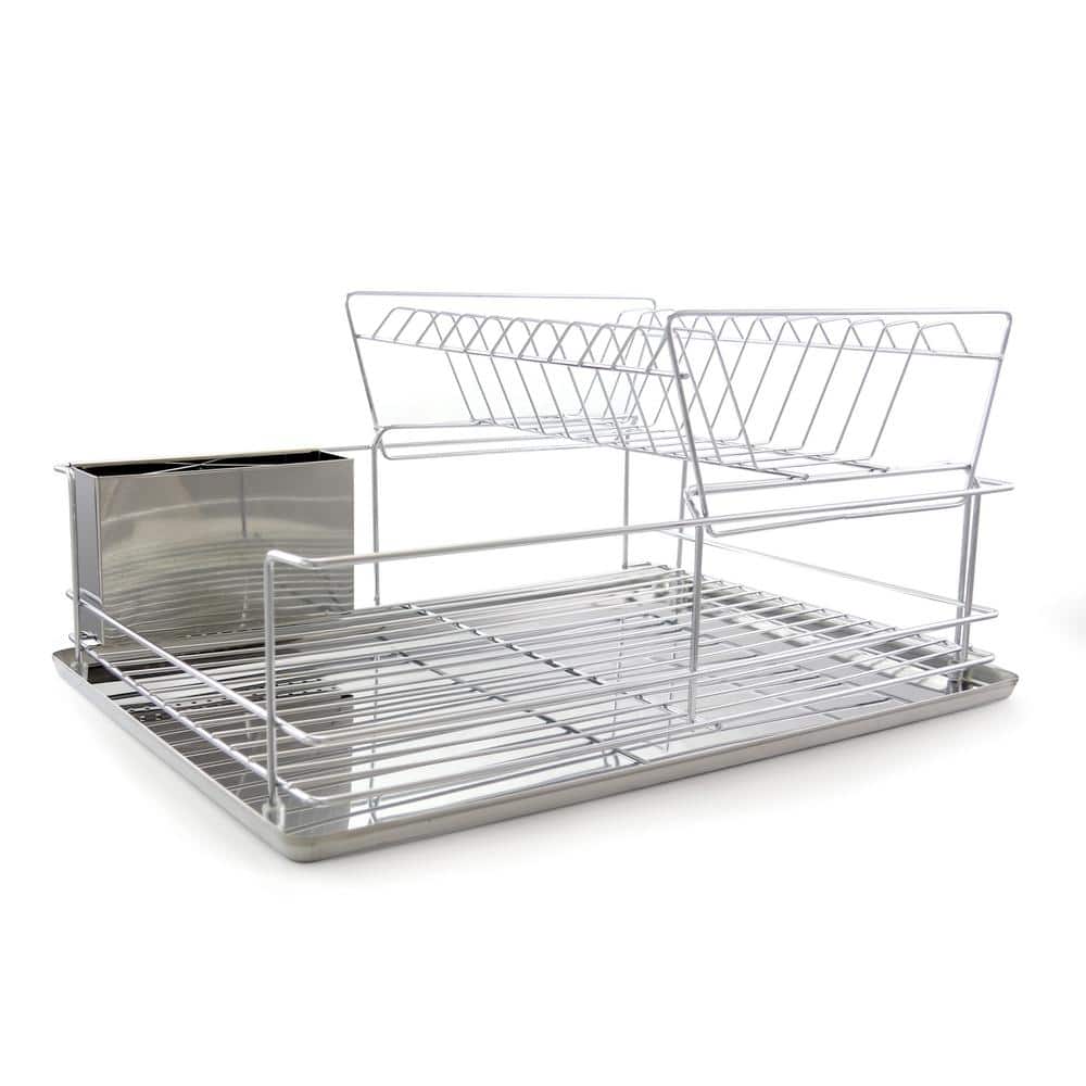 Better Chef 4-Piece 18.5 in. Dish Drying Rack Set 98589242M - The Home Depot