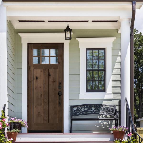 Krosswood Doors 42 in. x 96 in. Craftsman 2-Panel 6-Lite