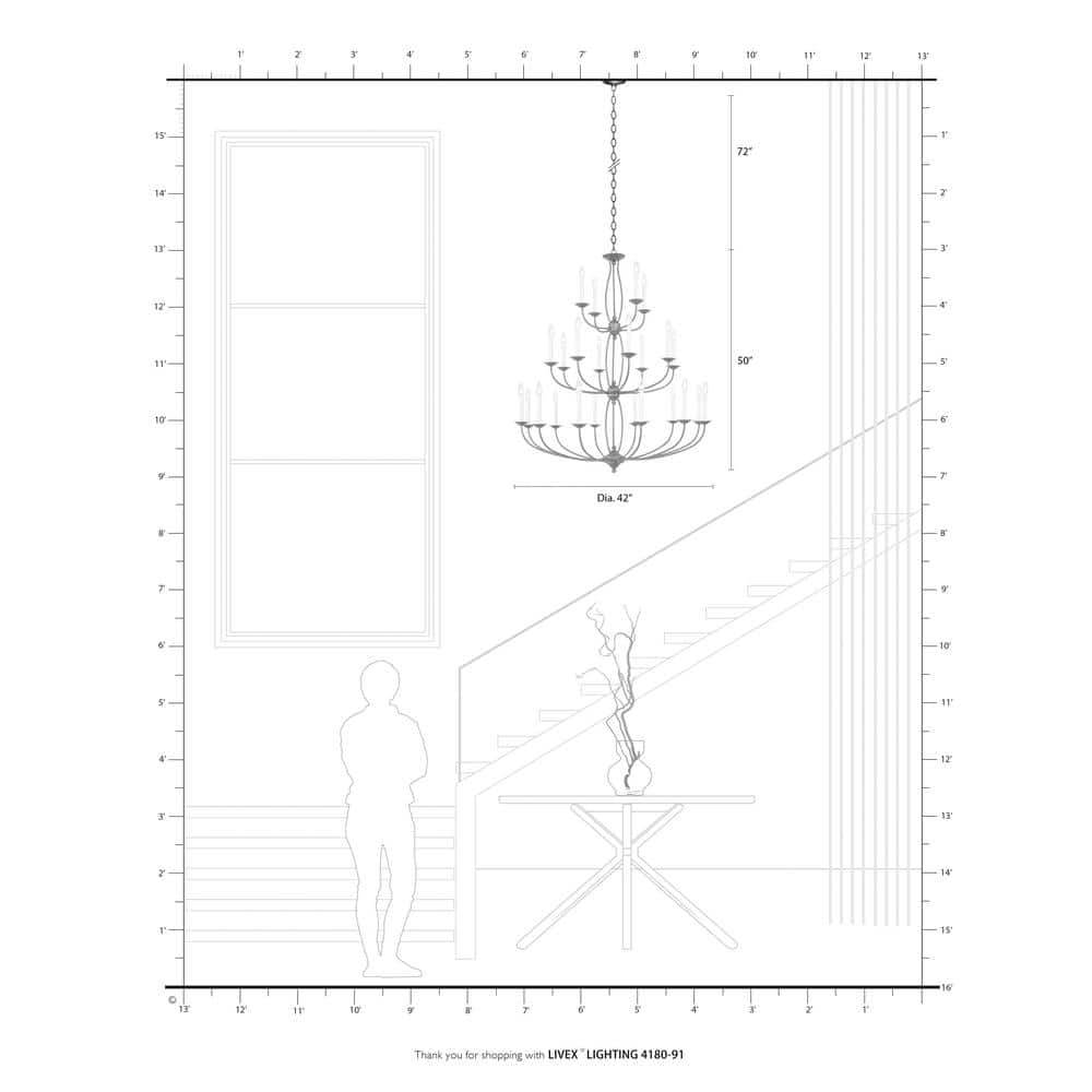 Elegant Brushed Nickel 24-Light Candle-Style Chandelier