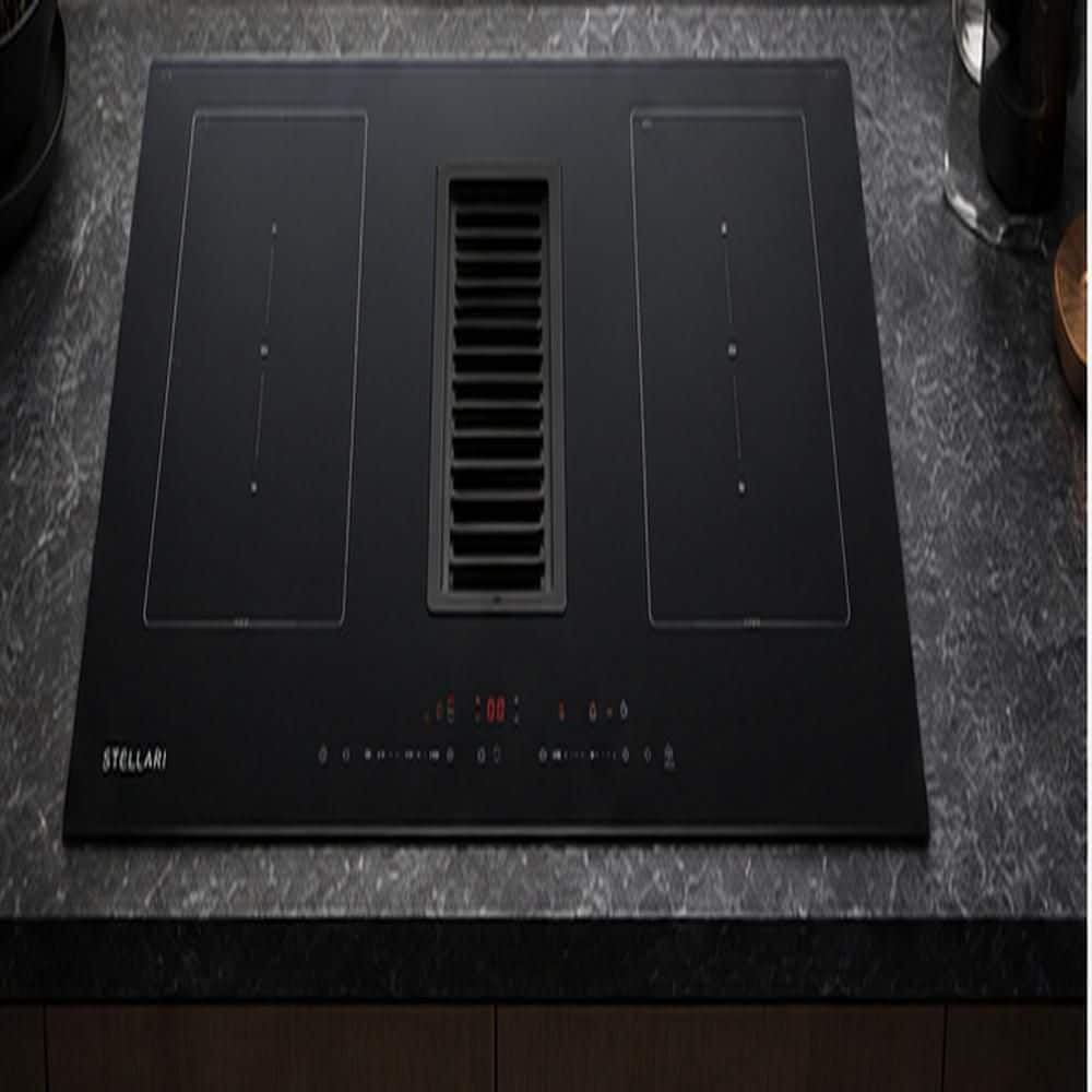 35.4 in. 5 Elements Radiant Electric Ceramic Cooktop in Black 9-Power Levels Triple and Double Zone Element, Sync Burner
