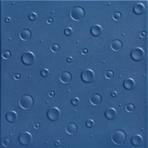A La Maison Ceilings Bubbles Van Deusen Blue 1.6 ft. x 1.6 ft. Decorative Foam Glue Up Ceiling Tile (21.6 sq. ft./Case)