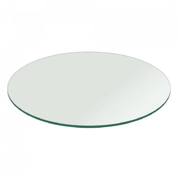 Fab Glass And Mirror 36 In. Clear Round Glass Table Top, 1 4 In 