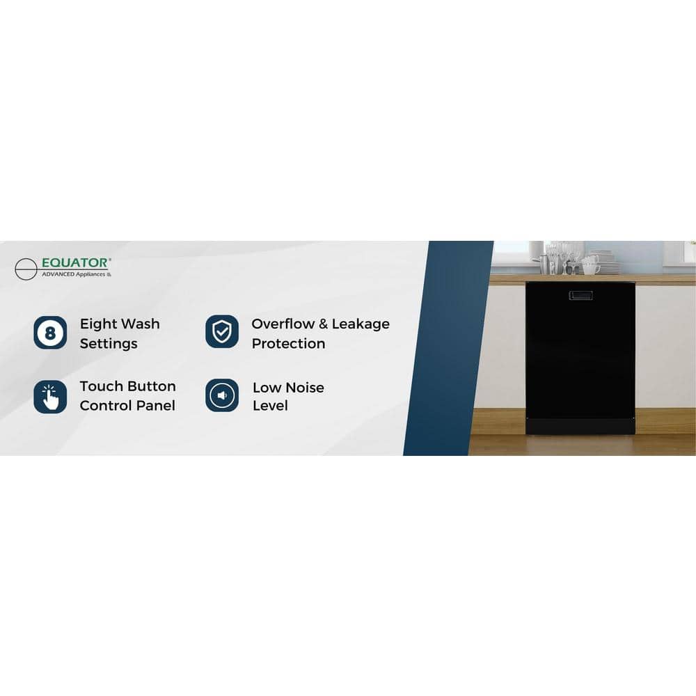Black 24-Inch Energy Star Top Control Dishwasher