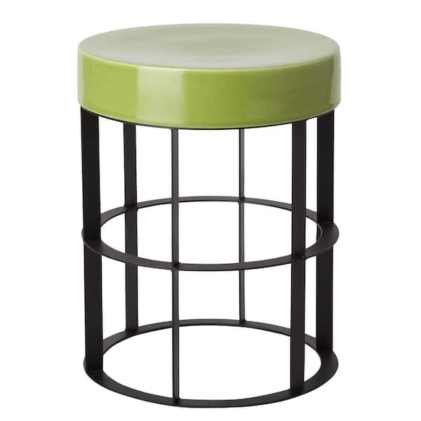 Emissary Milo 22 in. H Black Round Wrought Iron Accent Table