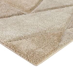 Carmona Abstract Beige 8 ft. x 10 ft. Area Rug