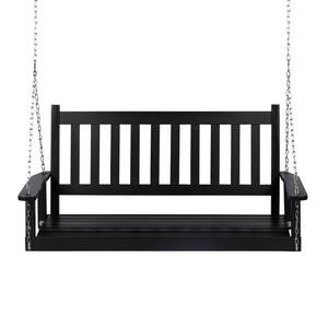 black porch swing