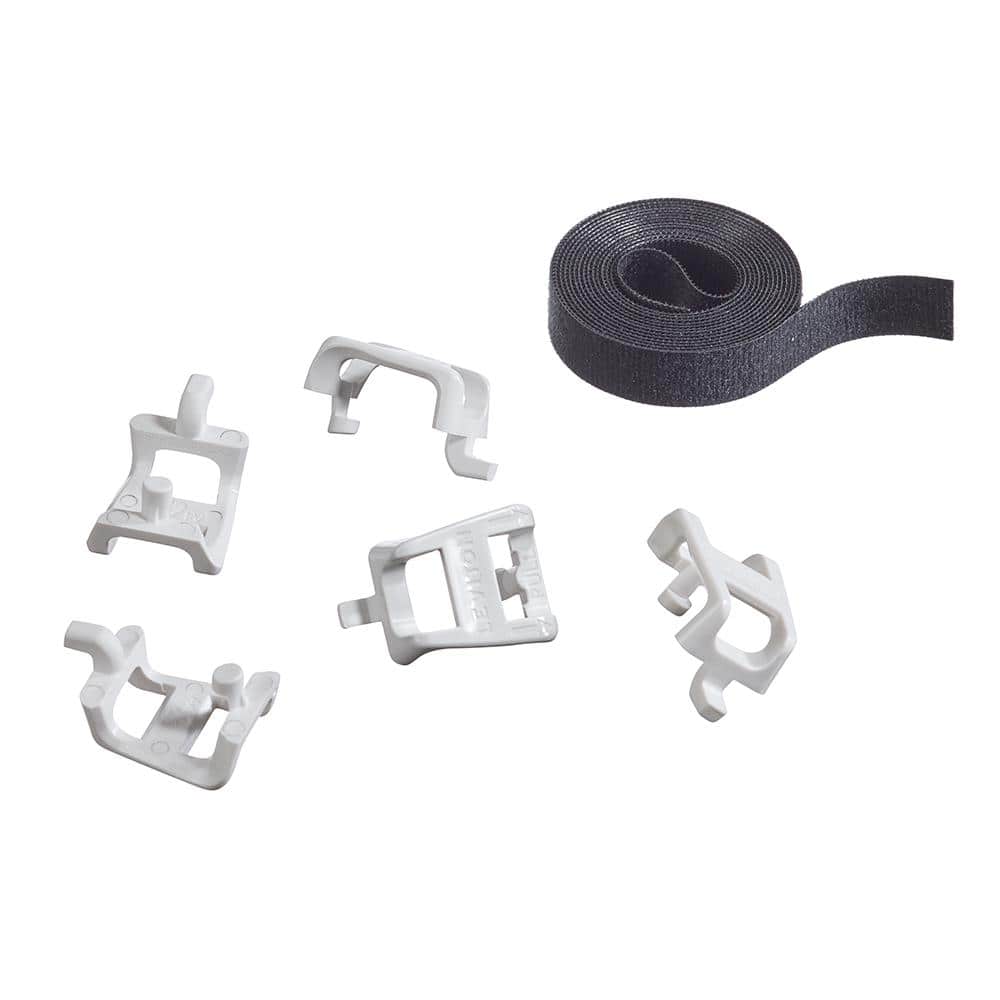 Leviton Plastic Saddle Tie Kit with Velcro for Cable Management in Structured Media Center (5-Pack) 49605-AST