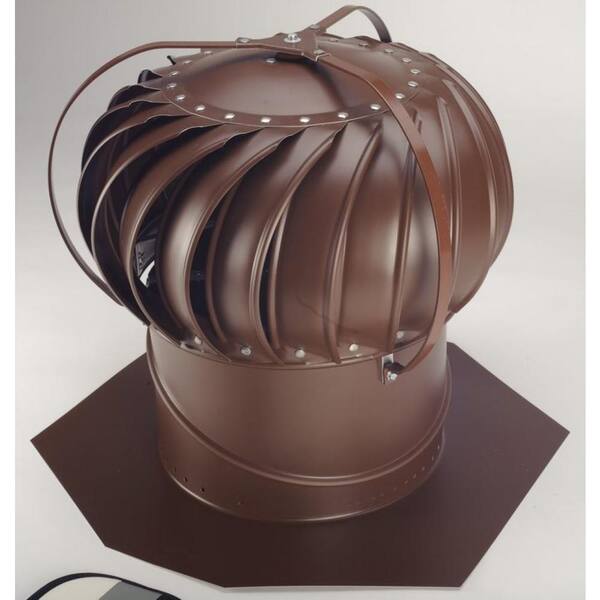 14 in. Brown Aluminum Internally Braced Whirlybird Wind Turbine
