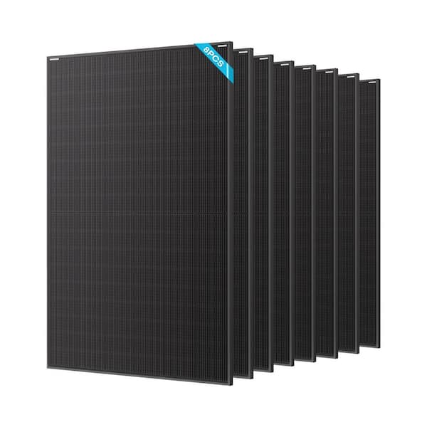 Bifacial 8-Pieces 400-Watt 34V 16BB N-Type Monocrystalline 3200W Solar Panel for Off-Grid RV, High Efficiency