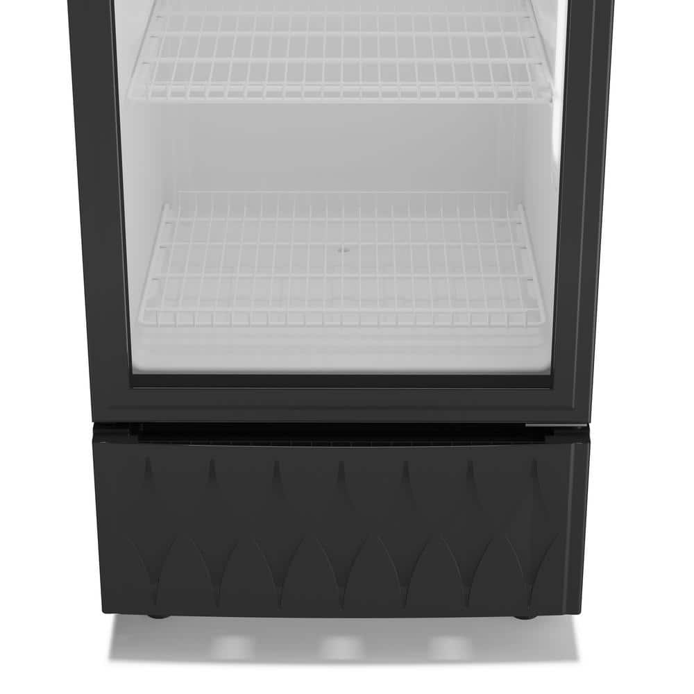 22-Inch Black Single Door Commercial Display Refrigerator