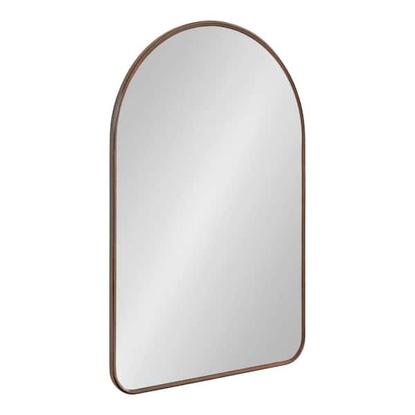 Kate and Laurel Caskill 24.00 in. W x 36.00 in. H Bronze Arch MidCentury Framed Decorative Wall Mirror