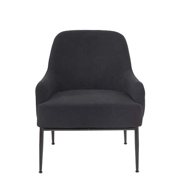 US Pride Furniture Elegance Black Velvet Arm Chair