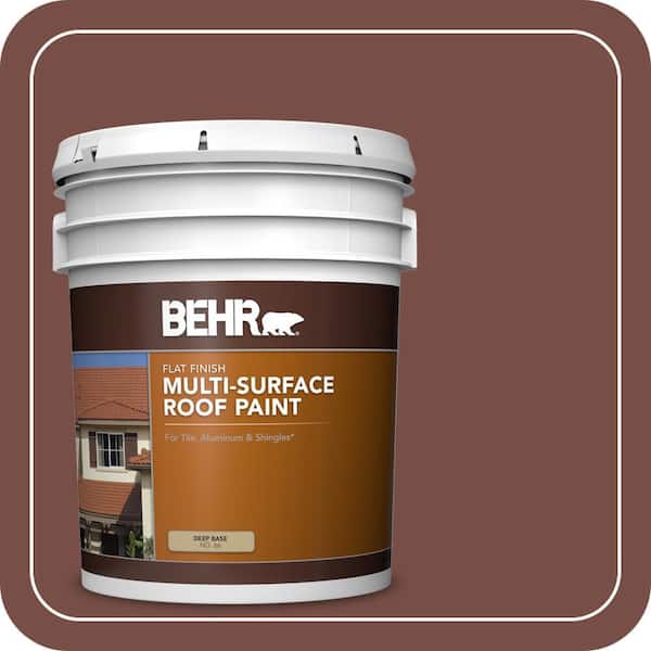 5 gal. #RP-24D Metro Brown Flat Multi-Surface Exterior Roof Paint