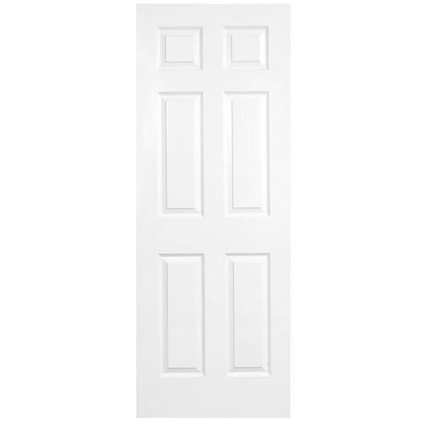 Steves & Sons 6-Panel Textured Prefinished White Solid Core Composite Interior Door Slab-DISCONTINUED