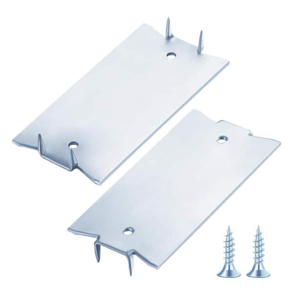 30-Pack 1.5 in. x 3 in. Zinc 16-Gauge Anti-Nail Protection Plate Shield, Nail Plates for Protection Plumbing and Wiring