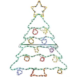 4.5 ft. 206-Light Multi-Color Christmas Tree Novelty Light