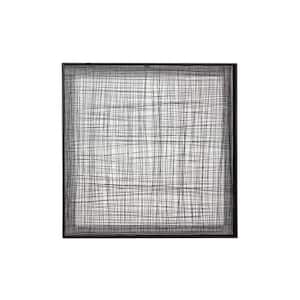 40 in. x  40 in. Metal Black Mesh Abstract Wall Decor