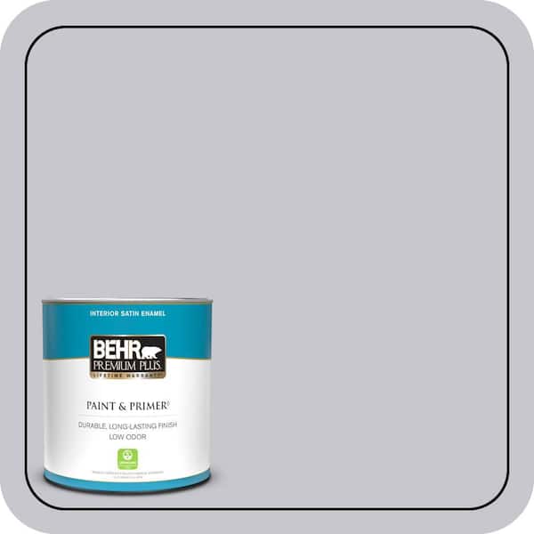 BEHR PREMIUM PLUS 1 qt. #N550-2 Centre Stage Satin Enamel Low Odor Interior Paint & Primer