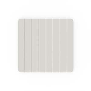 16 in. x 12 in. Quick Dry Small Slatted Natural White Diatomite Bathmat