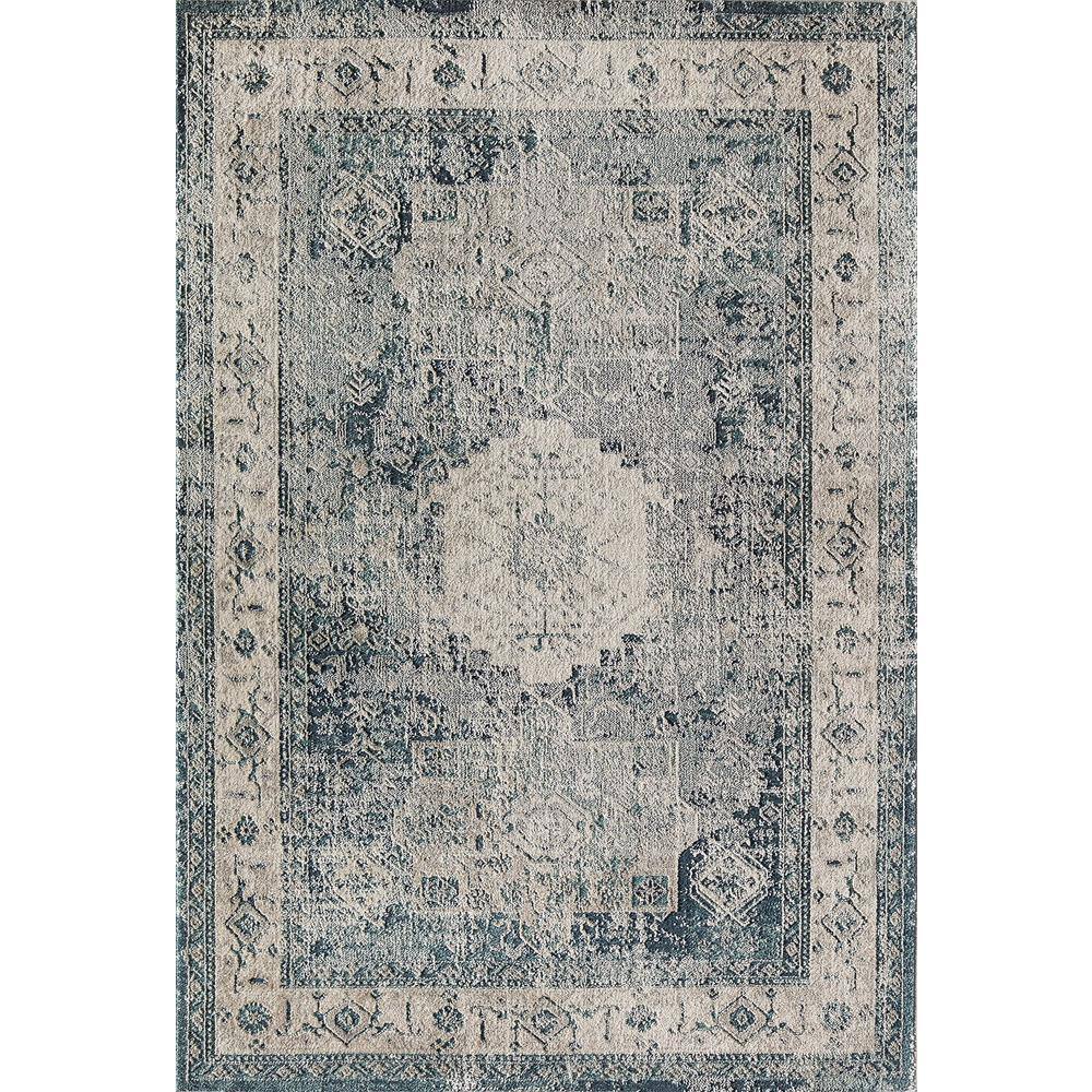 Rugs America Cora French Toile Blue Transitional Vintage 8 ft. x 10 ft