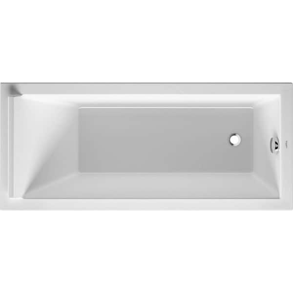 Duravit Starck 63 in. Acrylic Rectangular Drop-in Bathtub in White