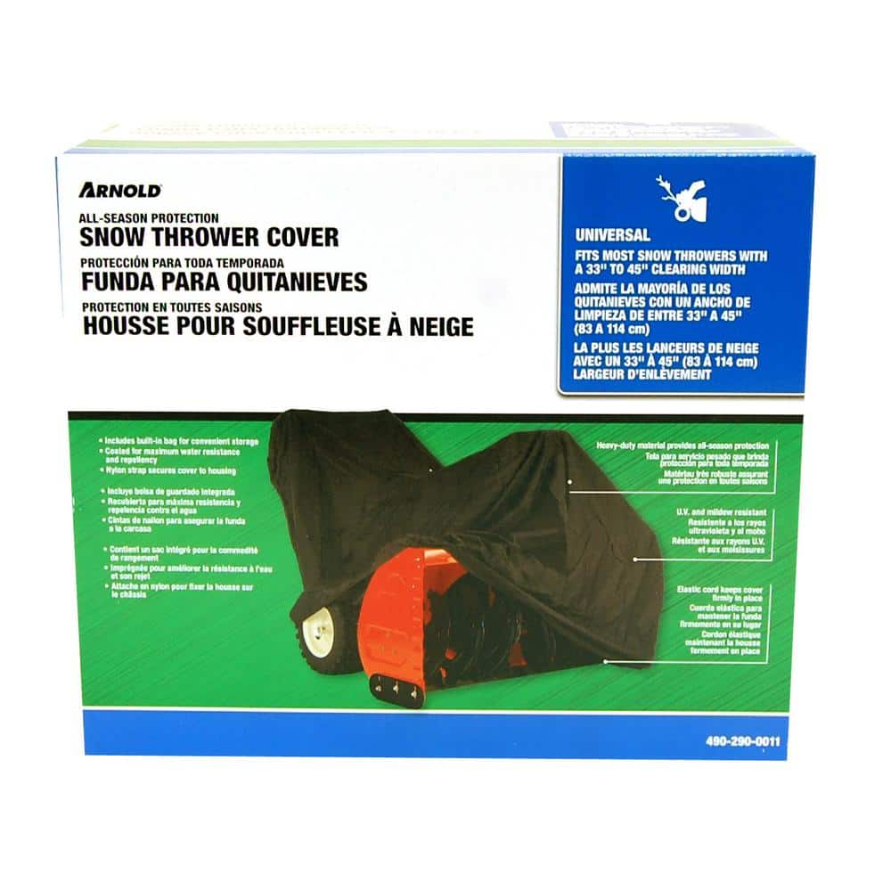 Arnold Universal Snow Blower Cover For Units 33 in. to 45 in. Wide with  Built-In Bag for Convenient Storage 490-290-0011 - The Home Depot