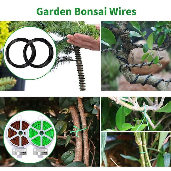Misopily 20-Piece Garden Tool Set Bonsai Tree Kit Includes Wire
