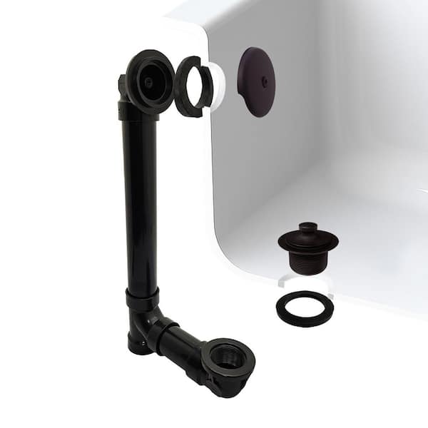1-1/2 in. Schedule 40 ABS Bath Waste with 1-Hole Elbow in Oil Rubbed Bronze