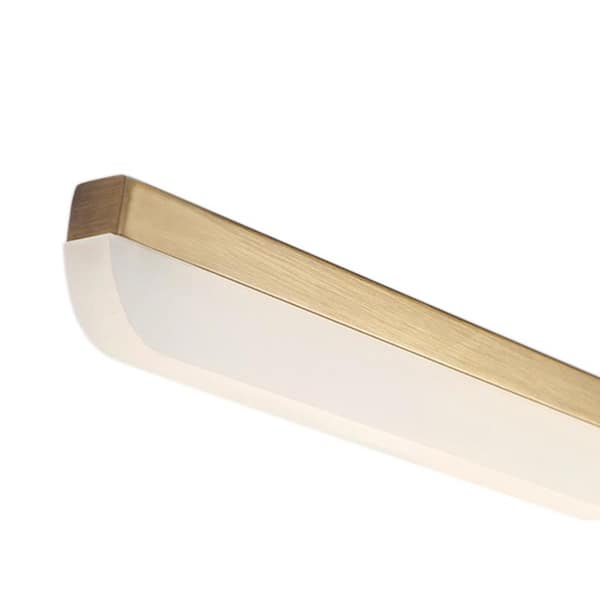 HUOKU Nimbus 23.7 in. 1-Light 14-Watt Brushed Brass Gold LED