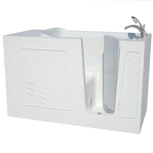 Builder's Choice 60 in. Right Drain Quick Fill Walk-In Air Bath Tub in White