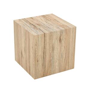 Brown MDF Square Outdoor Side Table 1-Piece