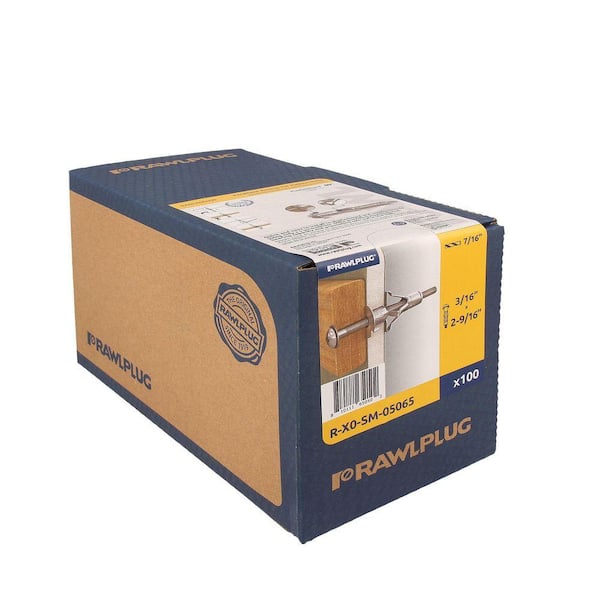 RAWLANCHOR #10x2-9 /16" Zinc-Plated Phillips Hollow Drywall Screws Anchor 9 0 lb (100-Pack)