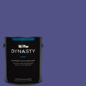 1 gal. #P550-7 Purple Prince One-Coat Hide Satin Enamel Interior Stain-Blocking Paint and Primer