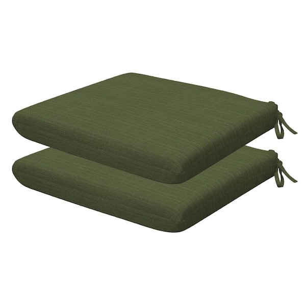 Honeycomb Outdoor Universal Dining Seat Cushion Sunbrella Dupione Palm (Set of 2)