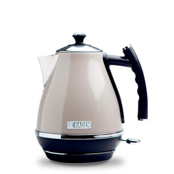 HADEN Cotswold 1.7 l 7-Cup Beige Stainless Steel Electric Kettle with Auto Shut-Off and Boil-Dry Protection