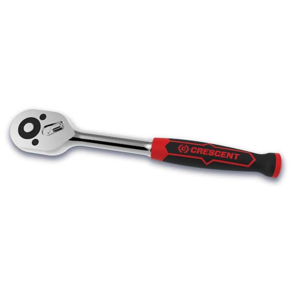 Crescent 3/8 in. Drive 72-Tooth Quick Release Dual Material Teardrop Ratchet