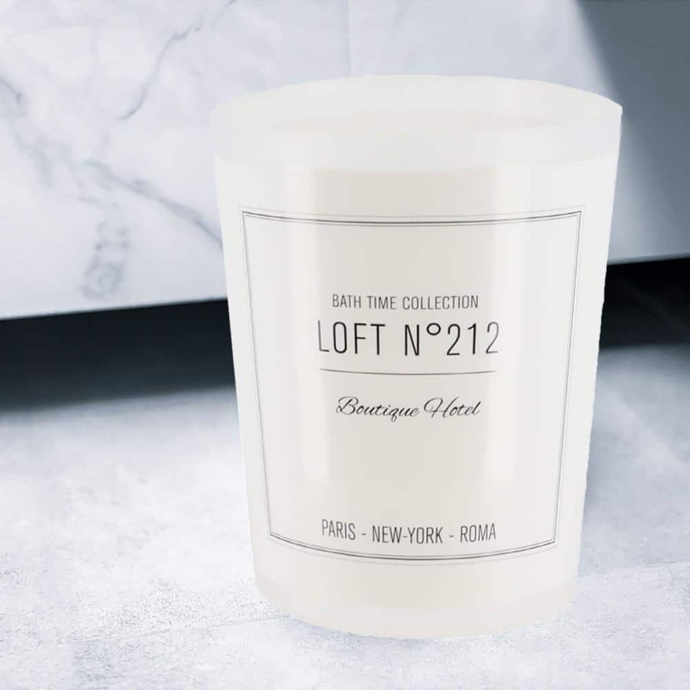 White Plastic Office Waste Basket with Script Design