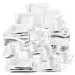 Series Amparo 60-Piece Modern Ceramic Dinnerware Set (Service for 12)